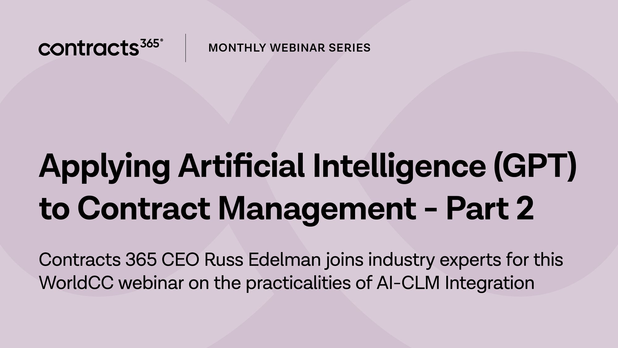 Contracts 365_Webinar_Applying AI Part 2
