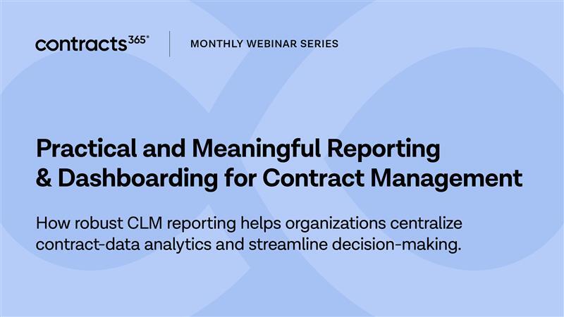 Reporting and Dashboarding Webinar