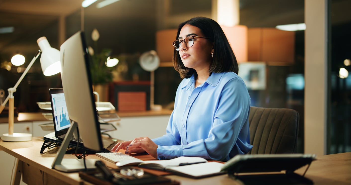 business woman at computer
